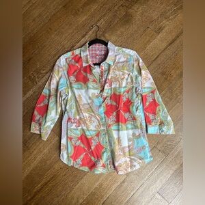 Robert Graham  button up 3/4 sleeve